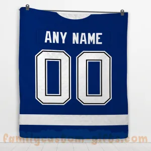 Custom Premium Quilt Blanket Tampa Bay Jersey Ice Hockey Personalized Quilt Gifts for Her & Him