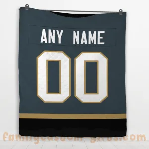 Custom Premium Quilt Blanket Vegas Jersey Ice Hockey Personalized Quilt Gifts for Her & Him