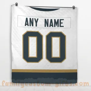 Custom Premium Quilt Blanket Vegas Jersey Ice Hockey Personalized Quilt Gifts for Her & Him
