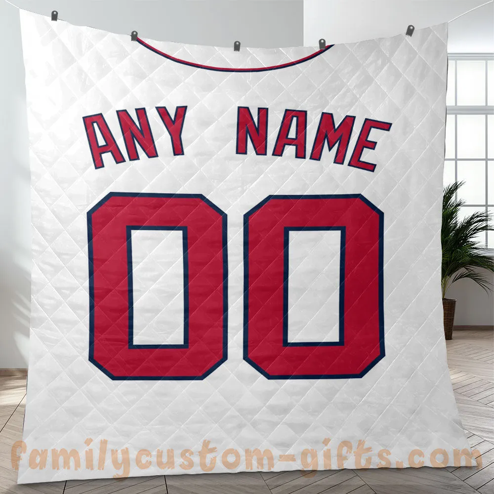 Custom Premium Quilt Blanket Washington Jersey Baseball Personalized Quilt Gifts for Her & Him