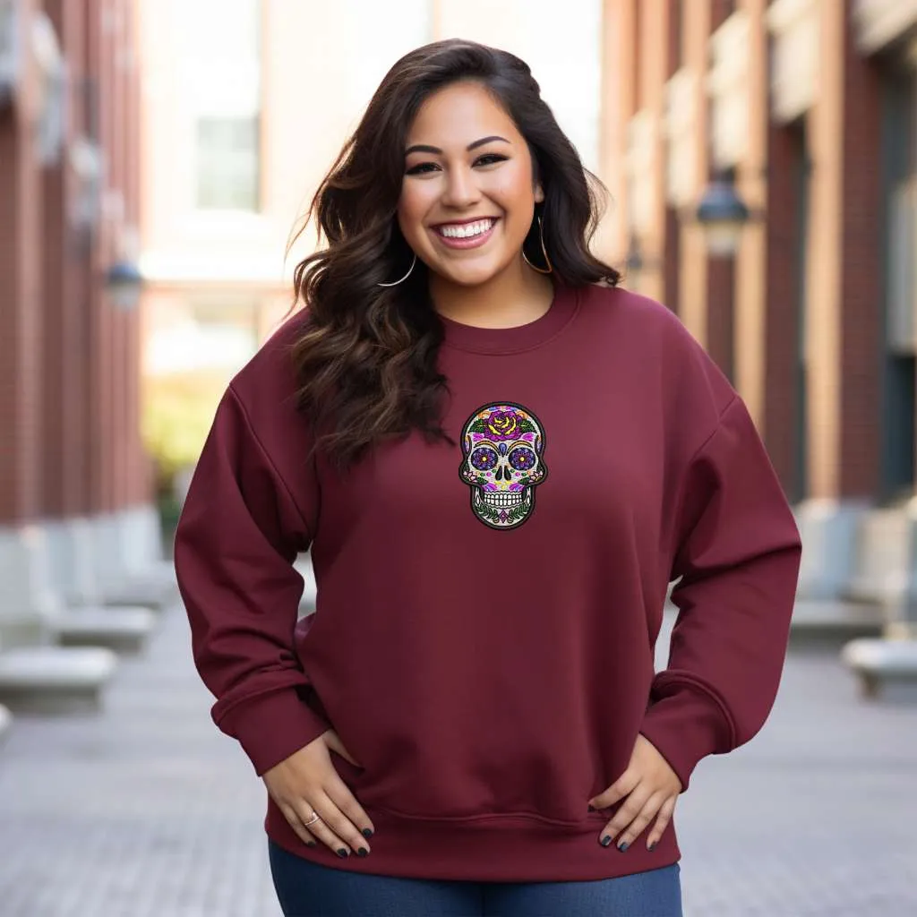 Dia De Los Muerto Oversized Sweatshirt | Sugar Skull Sweatshirt