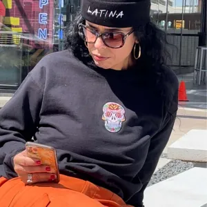 Dia De Los Muerto Oversized Sweatshirt | Sugar Skull Sweatshirt