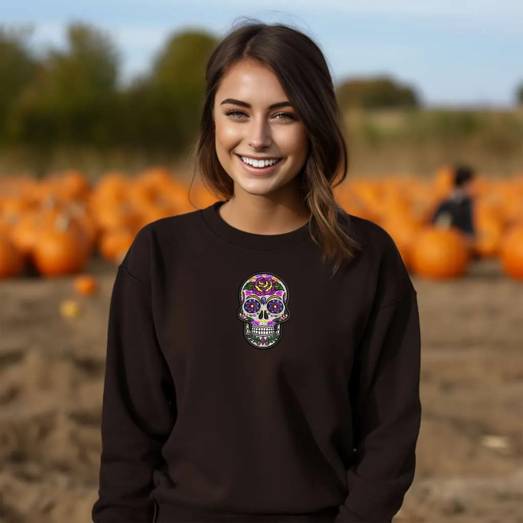 Dia De Los Muerto Oversized Sweatshirt | Sugar Skull Sweatshirt