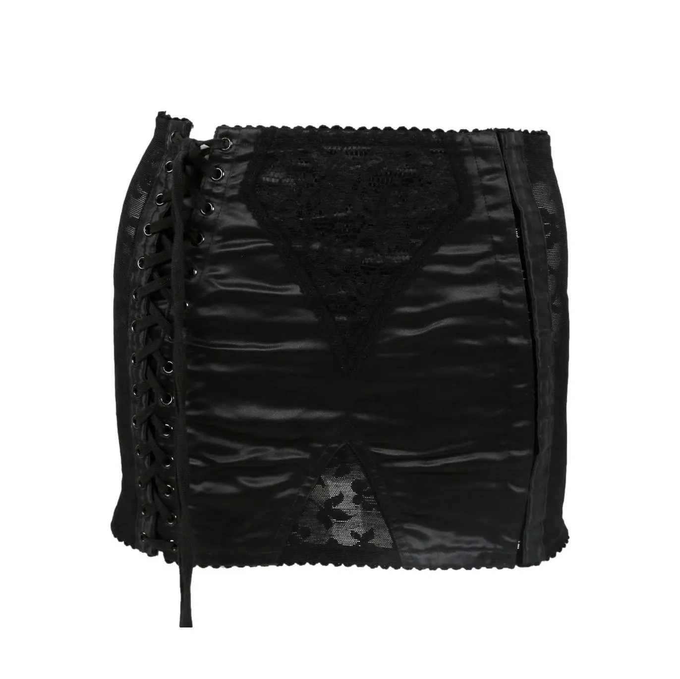 Dolce & Gabbana Black Floral Lace Skirt