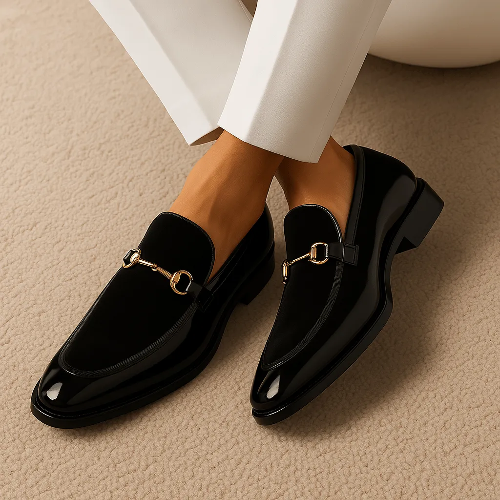 Domoir | Polished Patent Leather Loafers