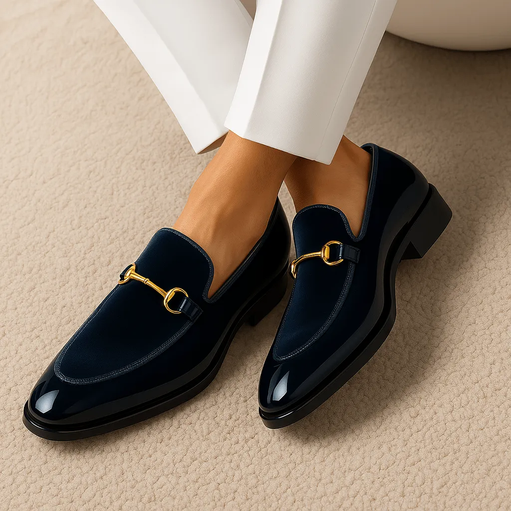 Domoir | Polished Patent Leather Loafers