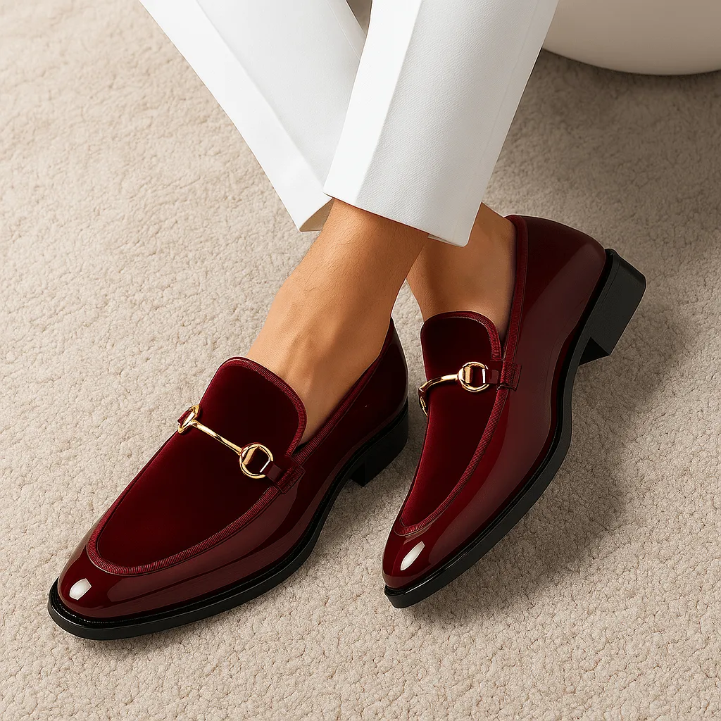 Domoir | Polished Patent Leather Loafers