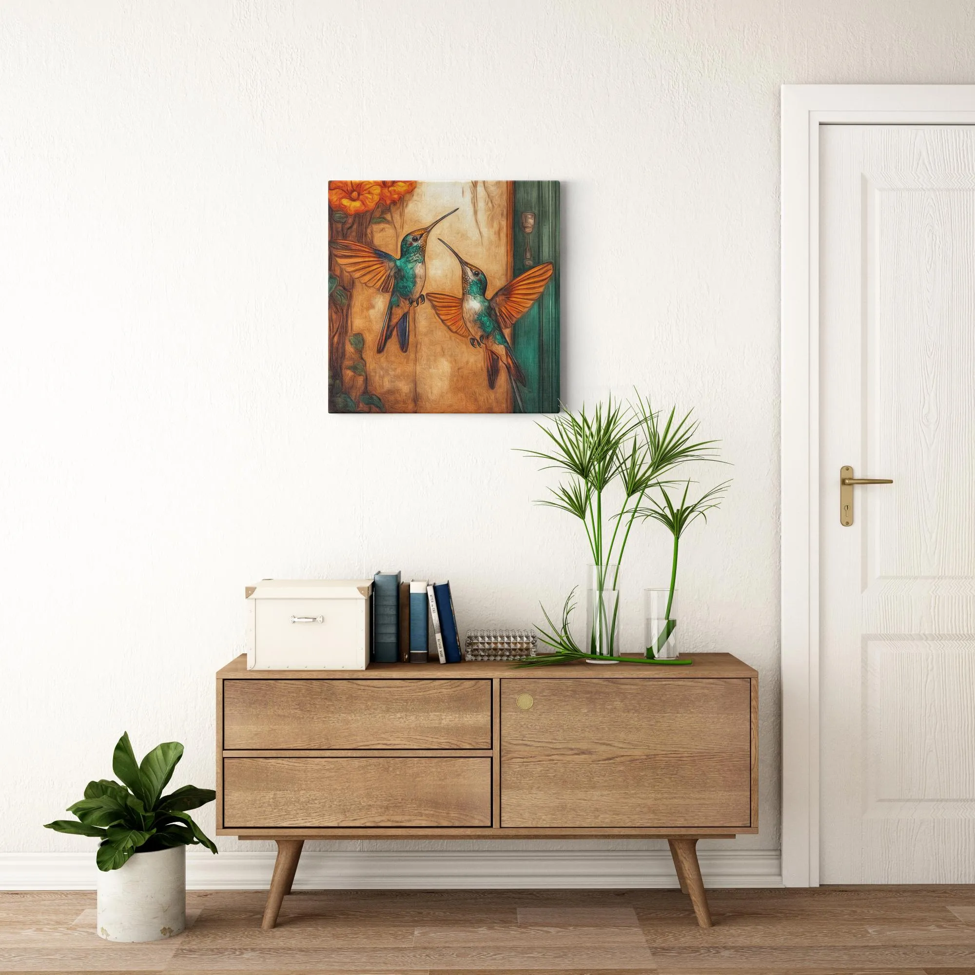 Dueling Hummingbirds --Canvas Wraps