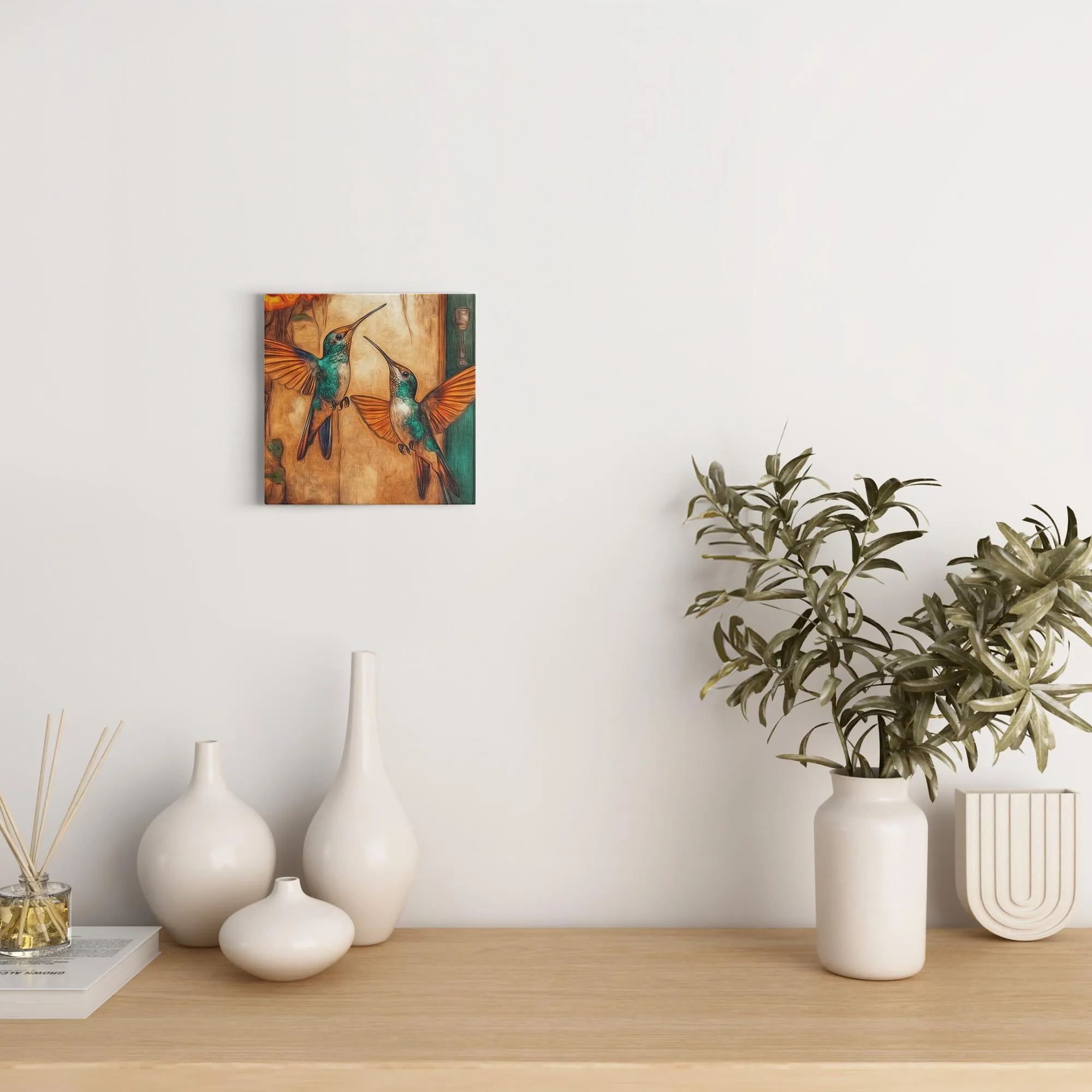 Dueling Hummingbirds --Canvas Wraps