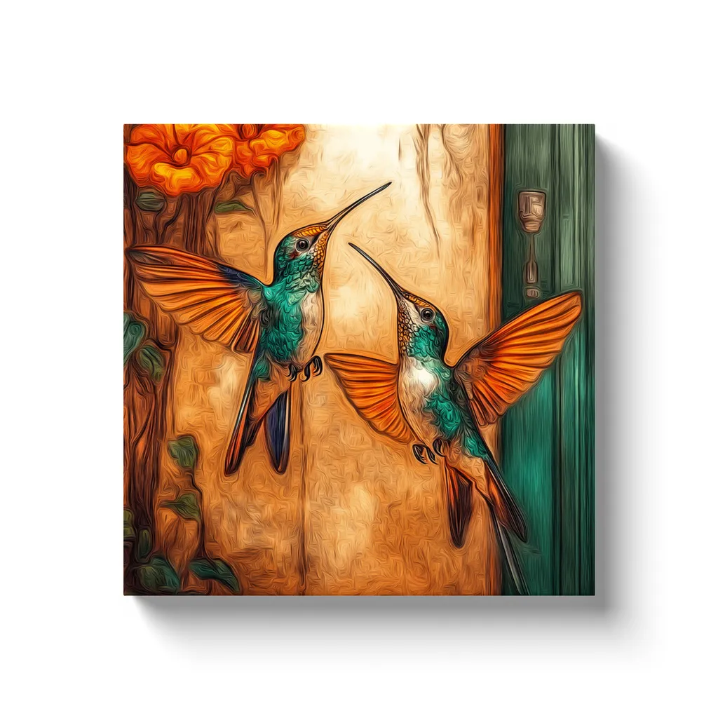 Dueling Hummingbirds --Canvas Wraps