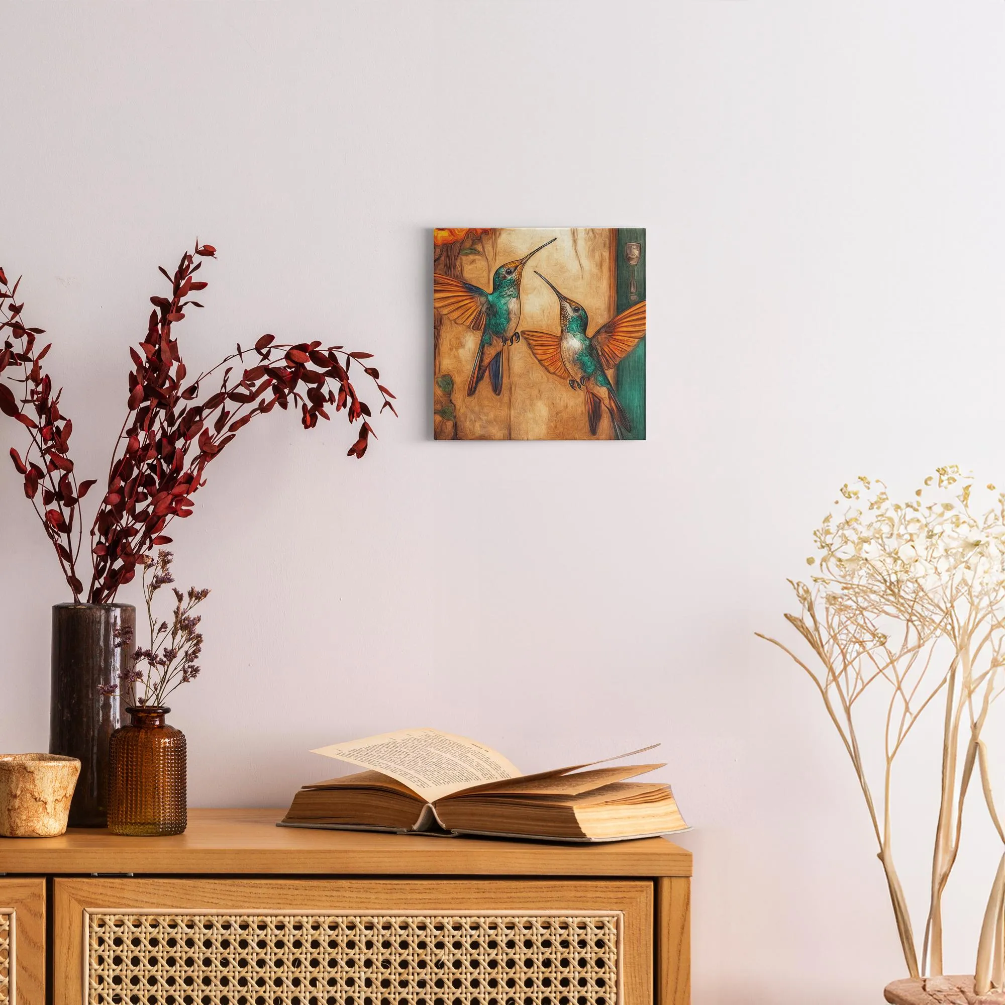 Dueling Hummingbirds --Canvas Wraps