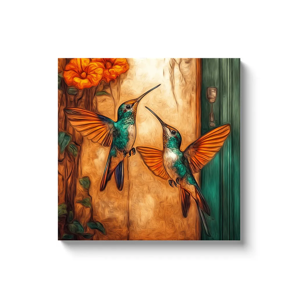 Dueling Hummingbirds --Canvas Wraps