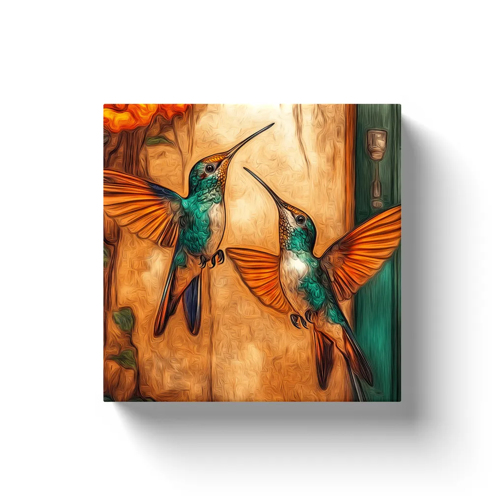 Dueling Hummingbirds --Canvas Wraps