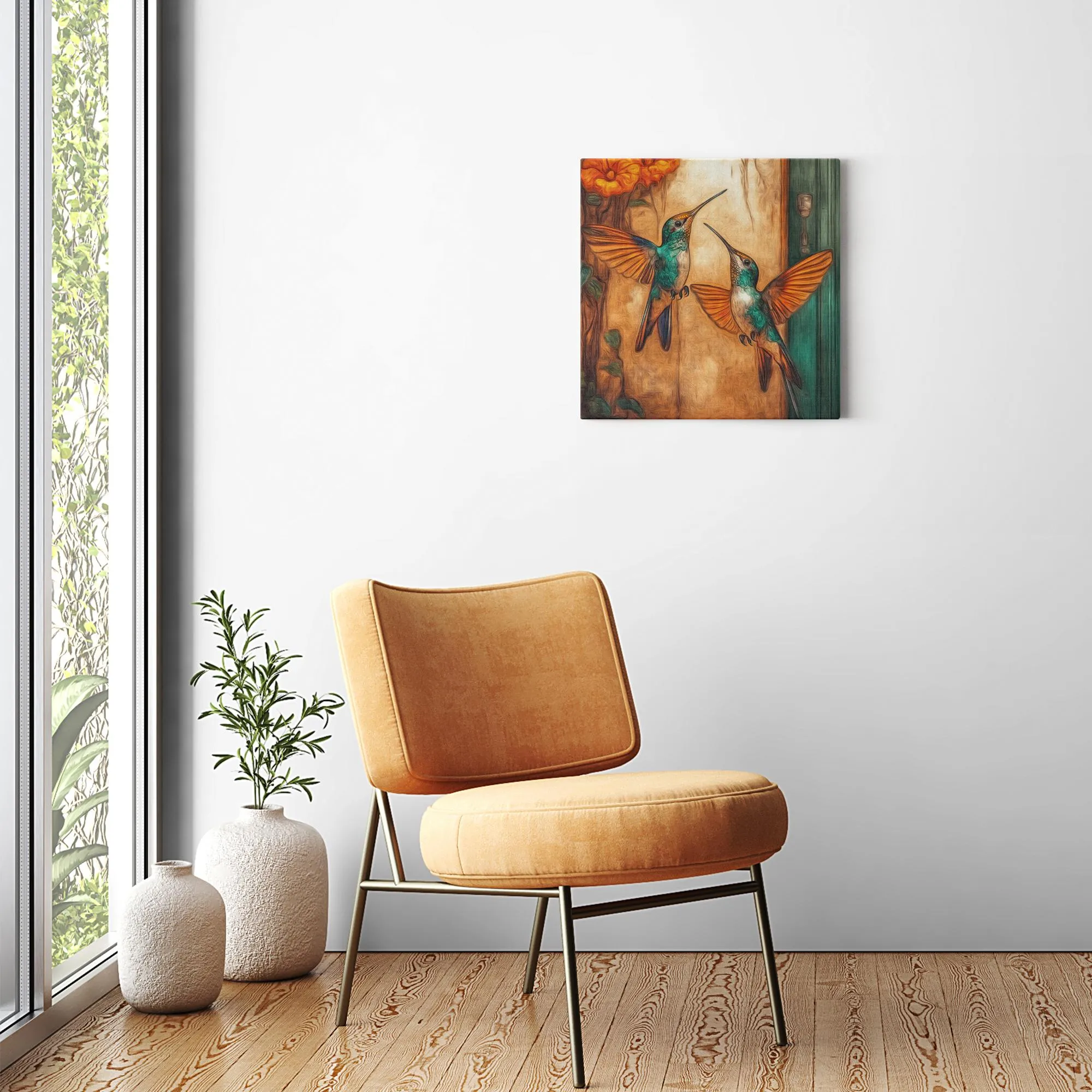 Dueling Hummingbirds --Canvas Wraps