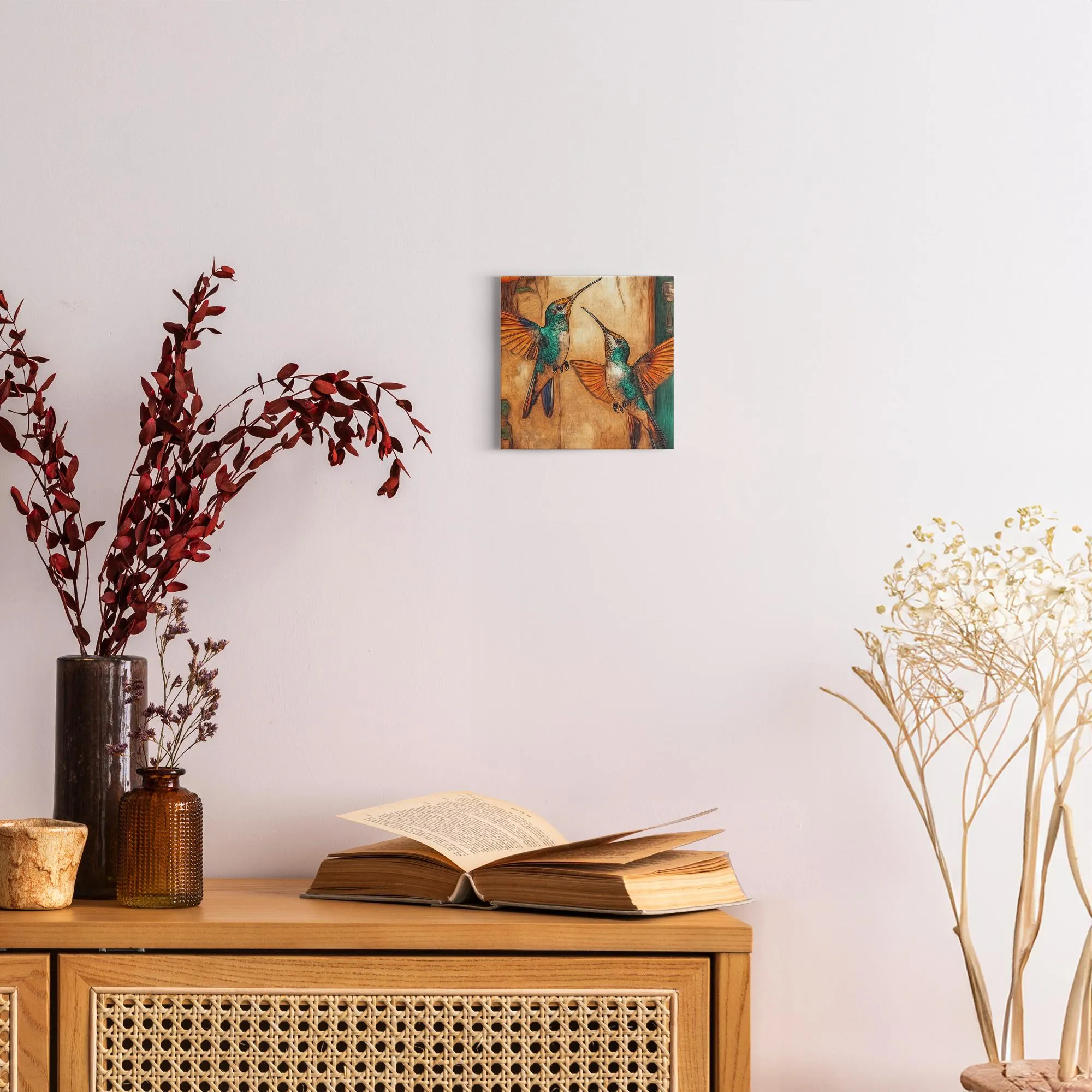 Dueling Hummingbirds --Canvas Wraps