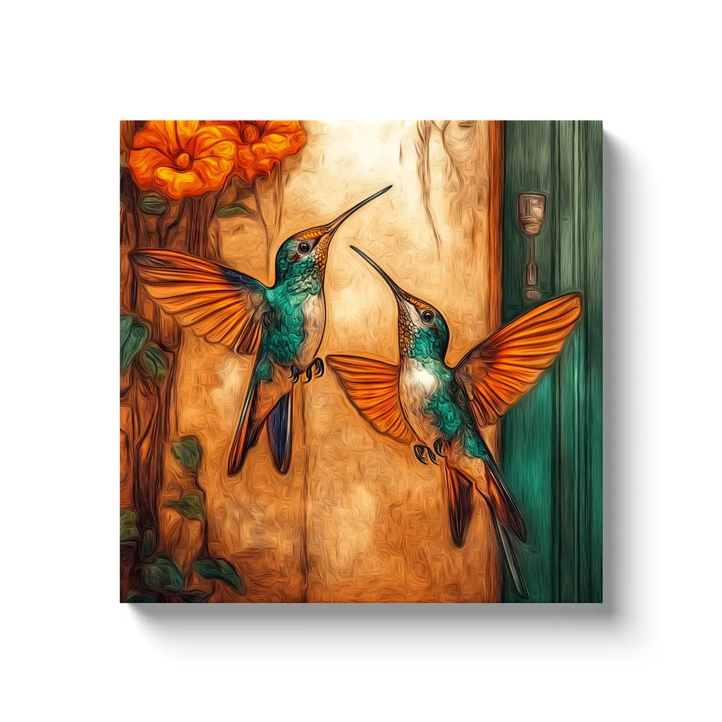 Dueling Hummingbirds --Canvas Wraps