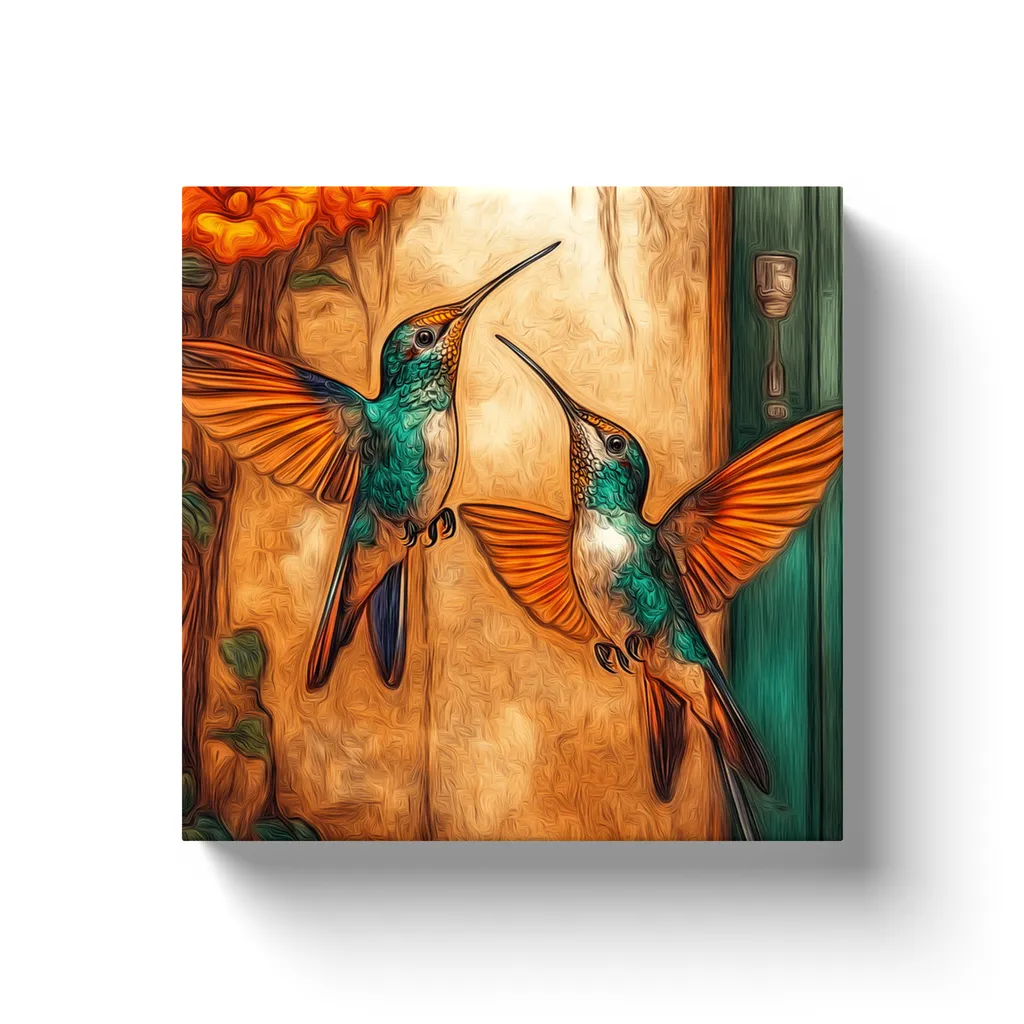 Dueling Hummingbirds --Canvas Wraps