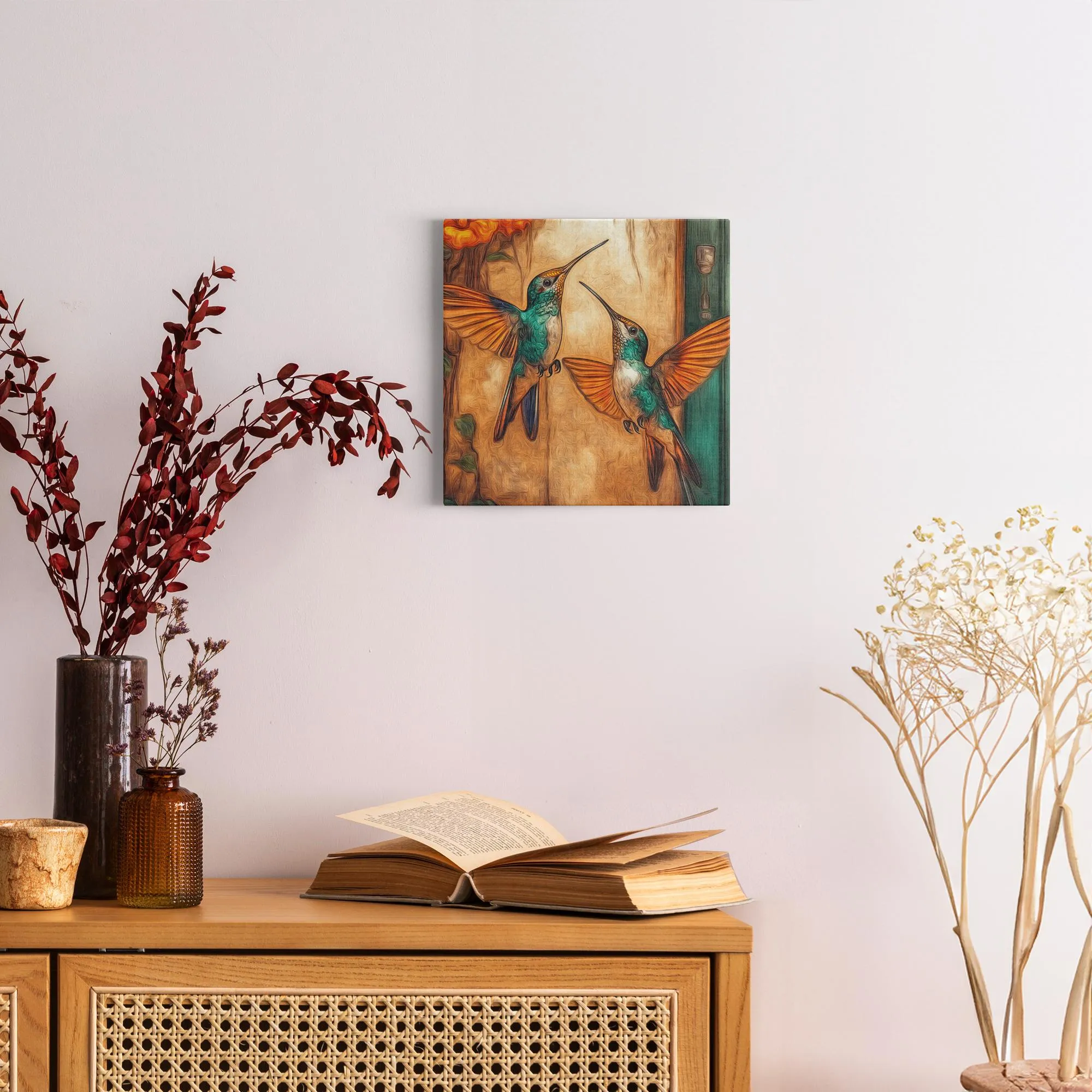 Dueling Hummingbirds --Canvas Wraps
