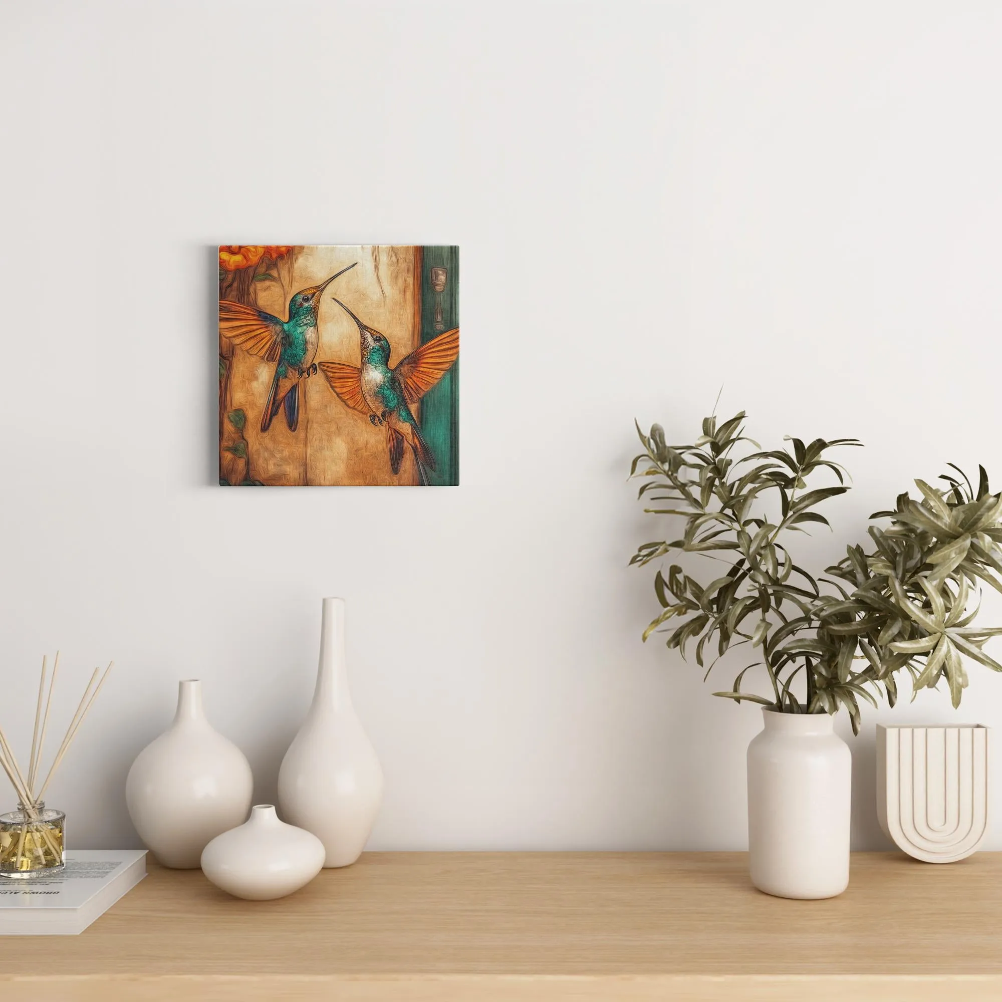 Dueling Hummingbirds --Canvas Wraps
