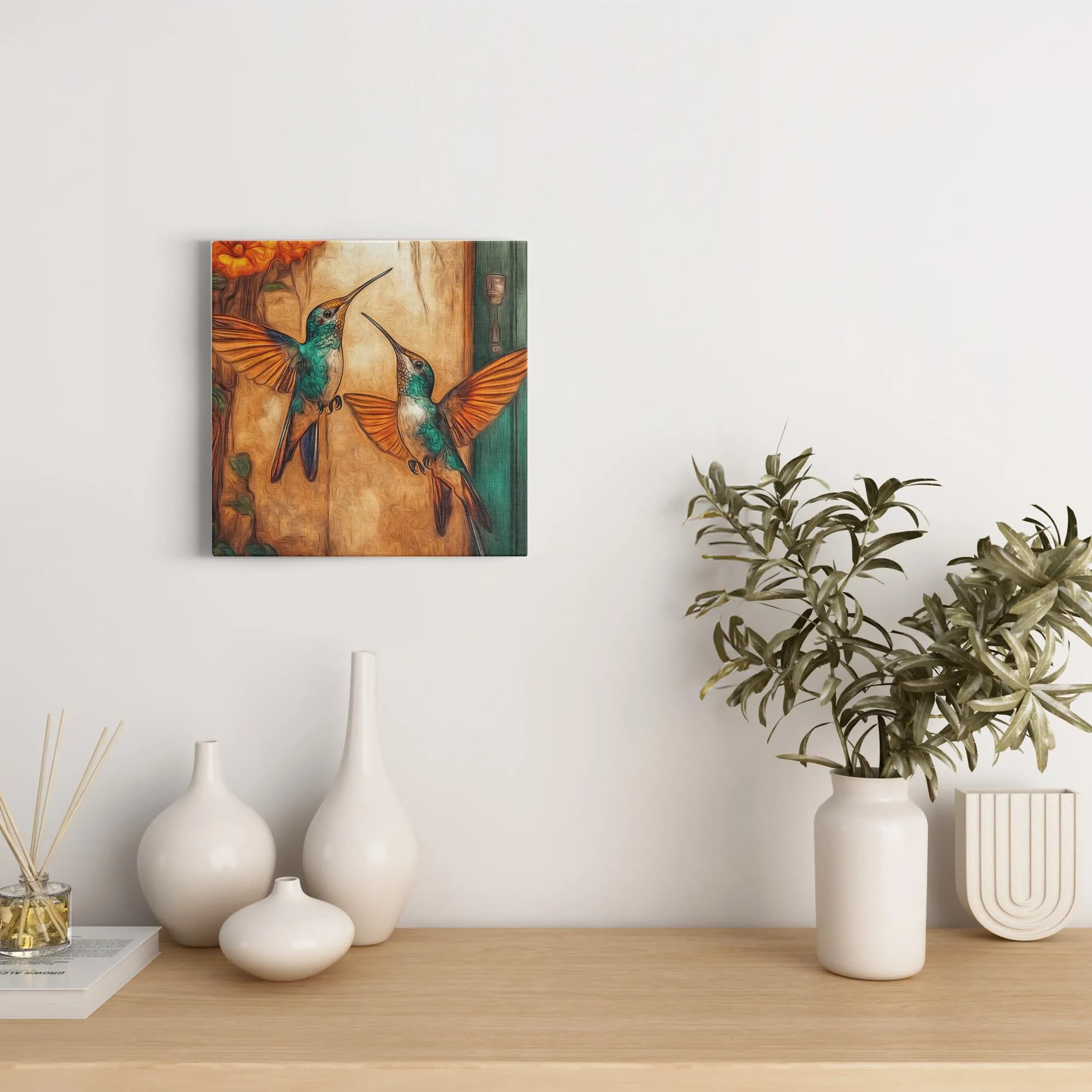 Dueling Hummingbirds --Canvas Wraps
