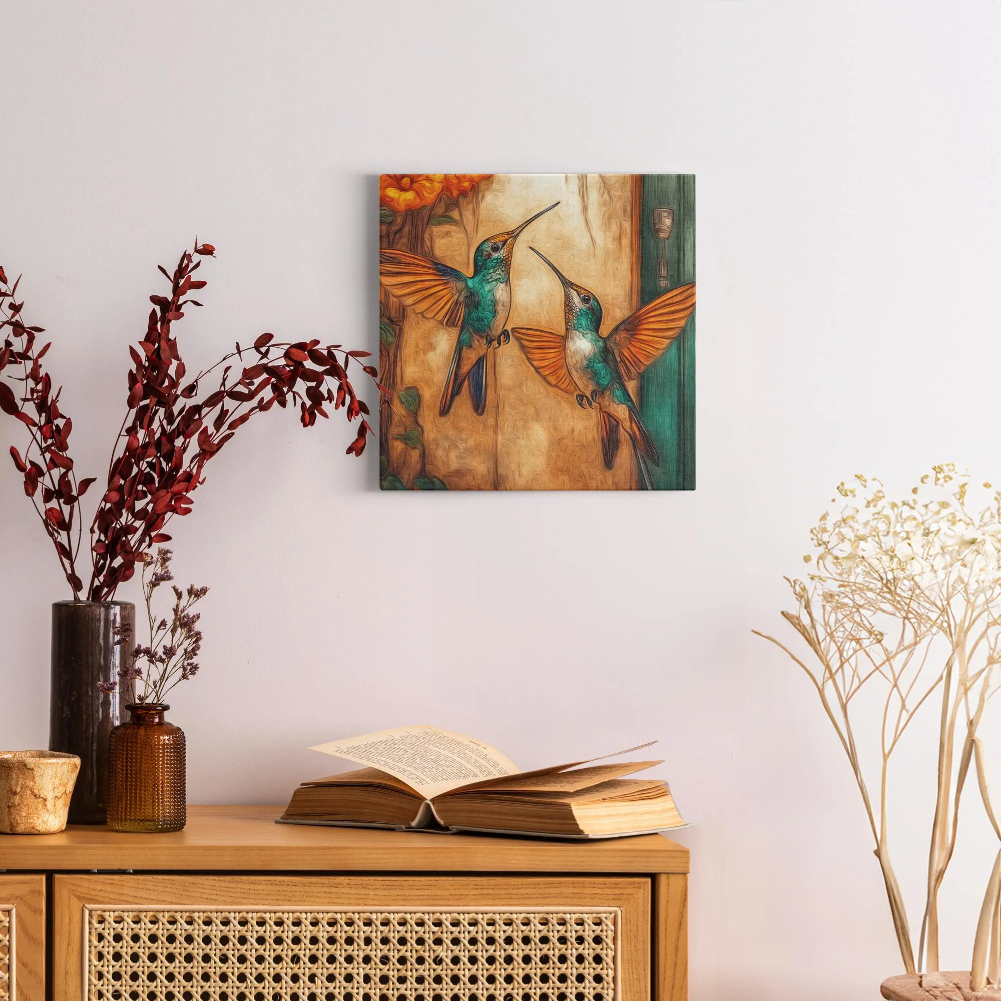Dueling Hummingbirds --Canvas Wraps