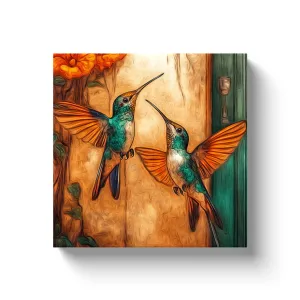Dueling Hummingbirds --Canvas Wraps