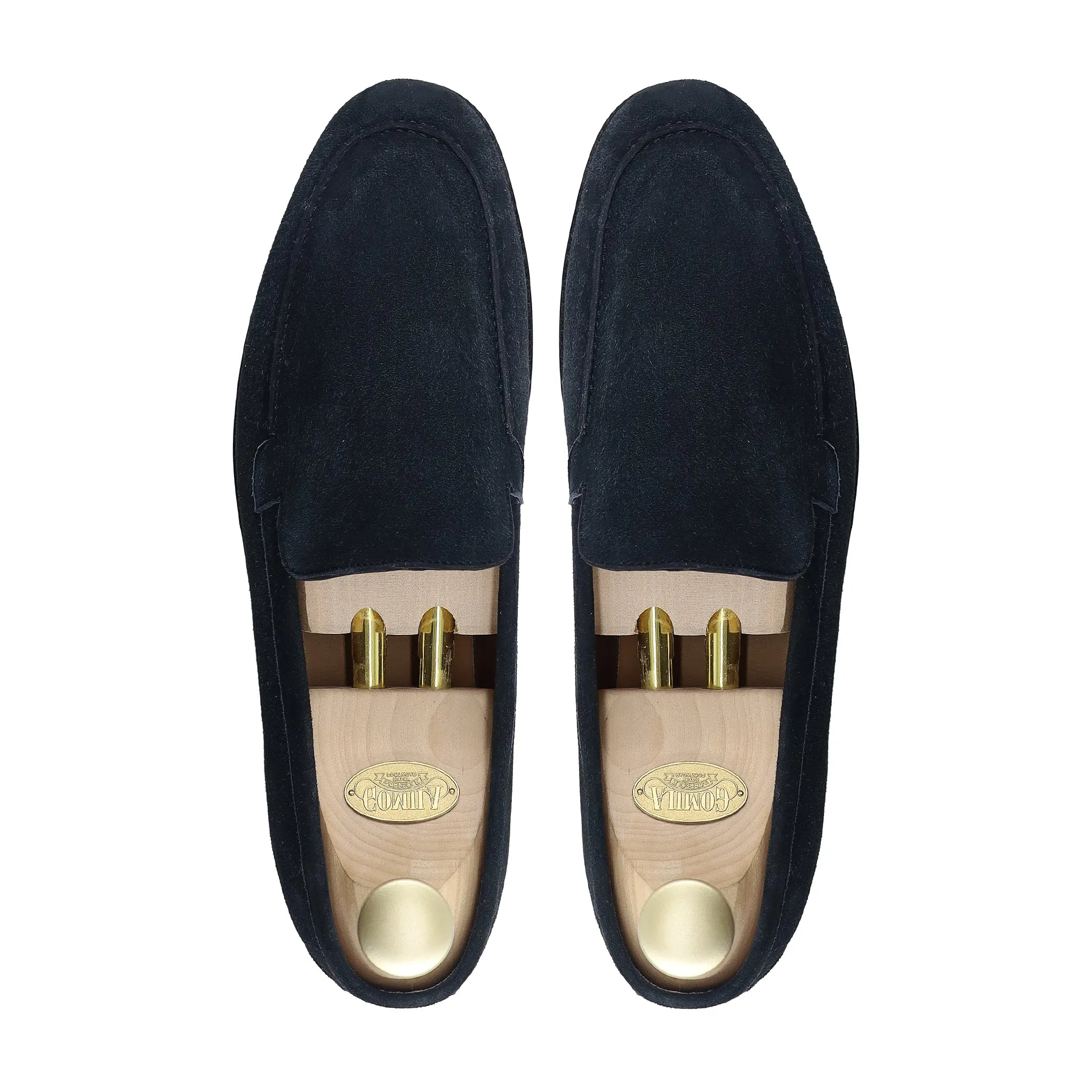Elbert - Men's Navy Blue Kid Suede Loafer