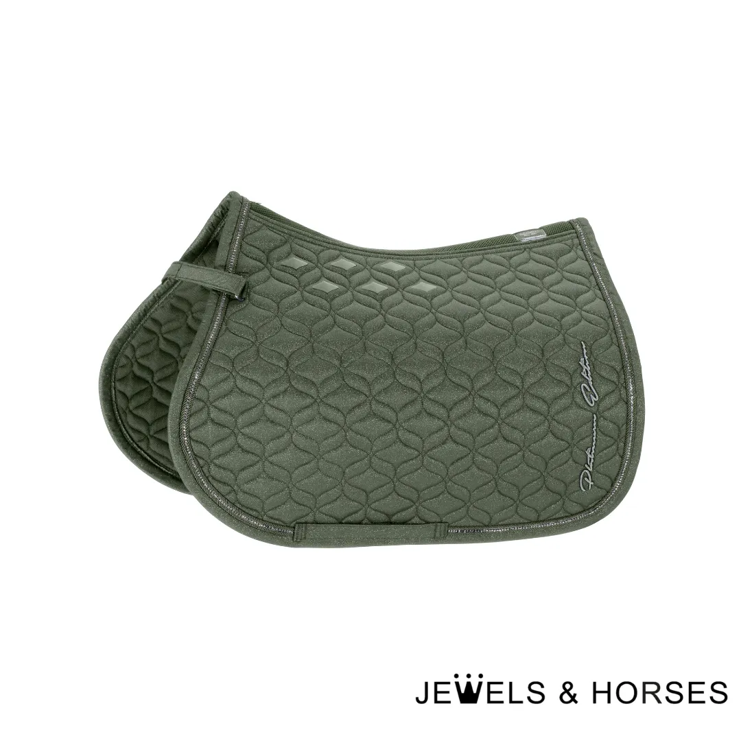Eskadron Platinum Sparkle Saddle Pad - Ash Green