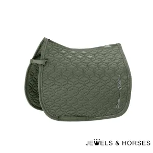 Eskadron Platinum Sparkle Saddle Pad - Ash Green