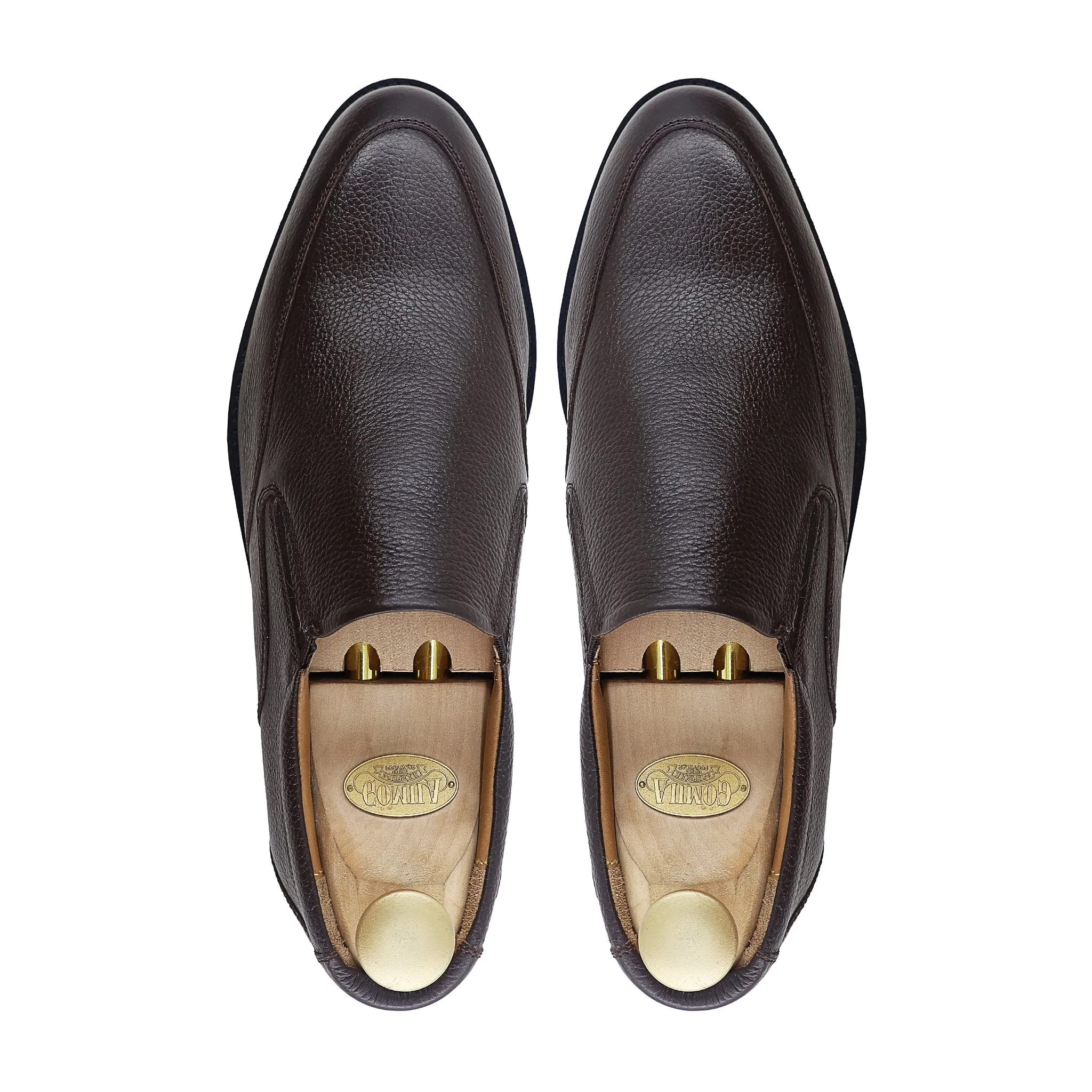 Esker - Men's Dark Brown Pebble Grain Loafer
