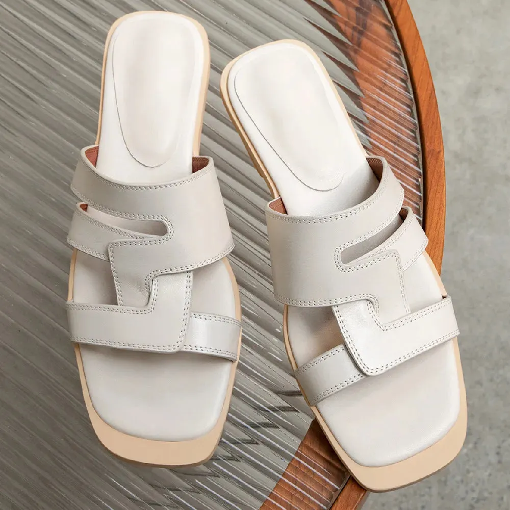 Esta Italian Leather Braided Sandals