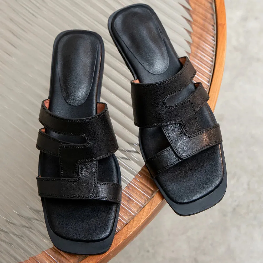 Esta Italian Leather Braided Sandals