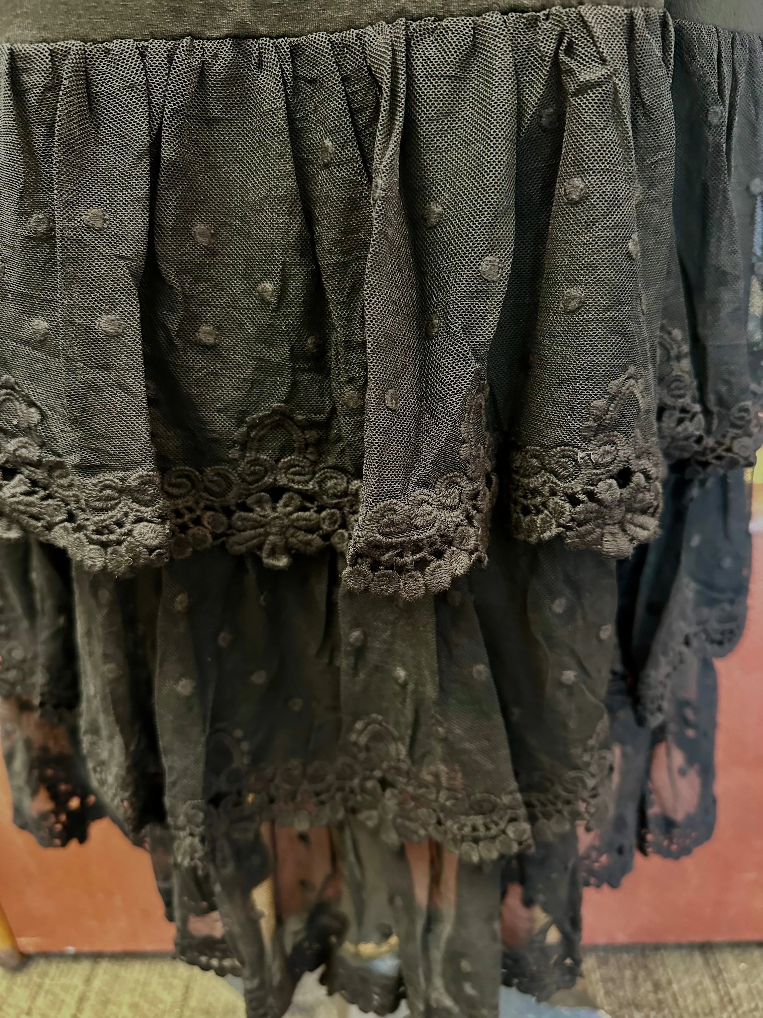 Evangeline frill lace slip