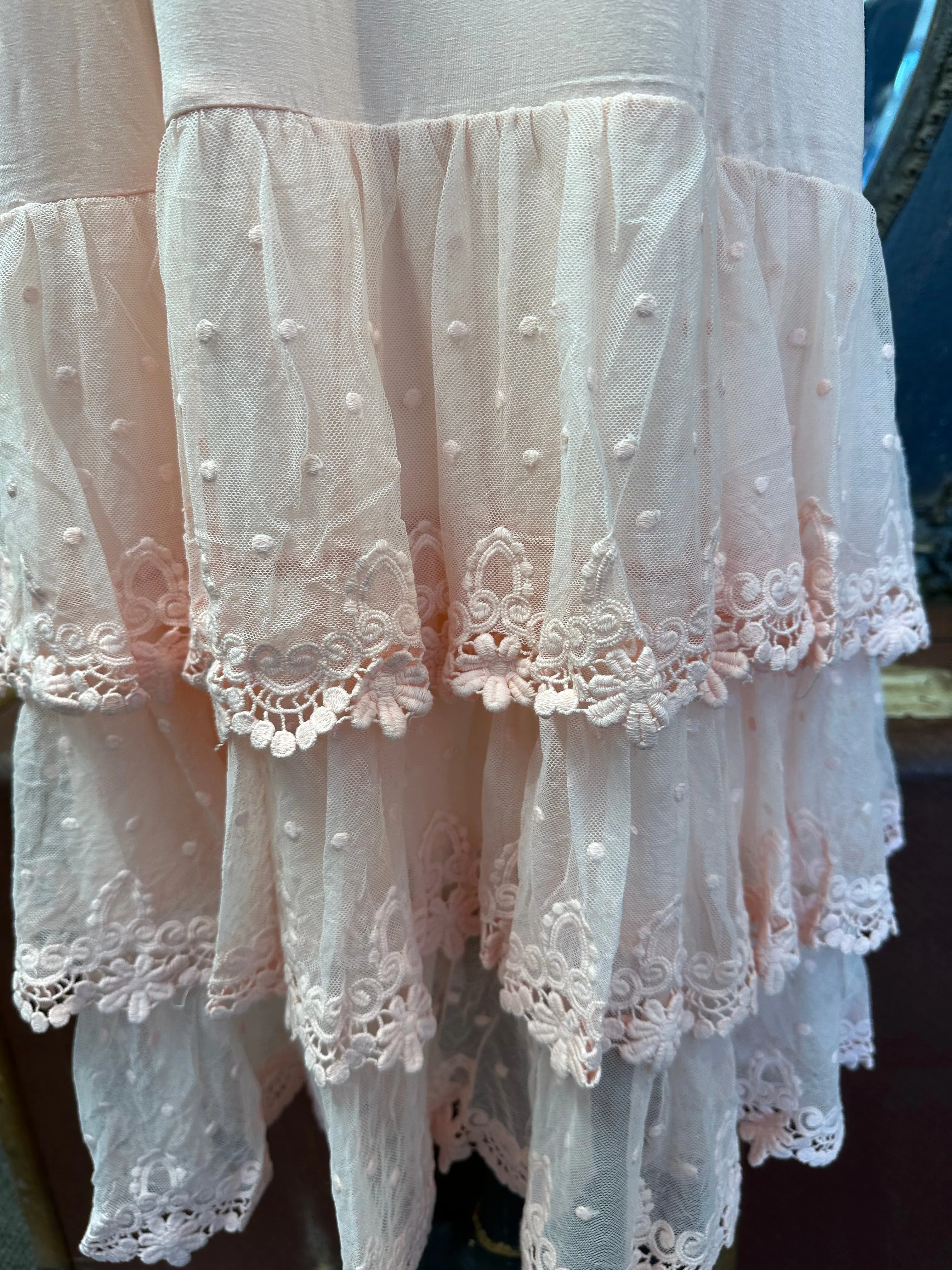 Evangeline frill lace slip