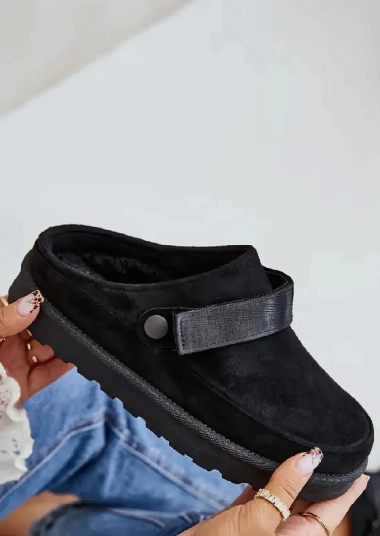 Faux Lined Cozy Slipper Mules
