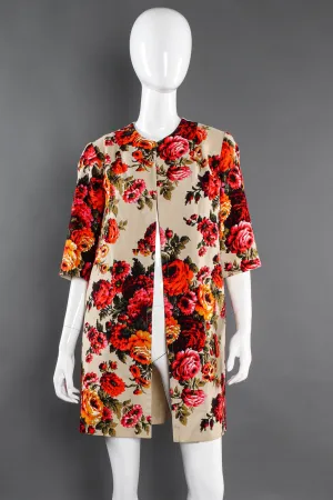 Floral Arrangement Canvas Coat