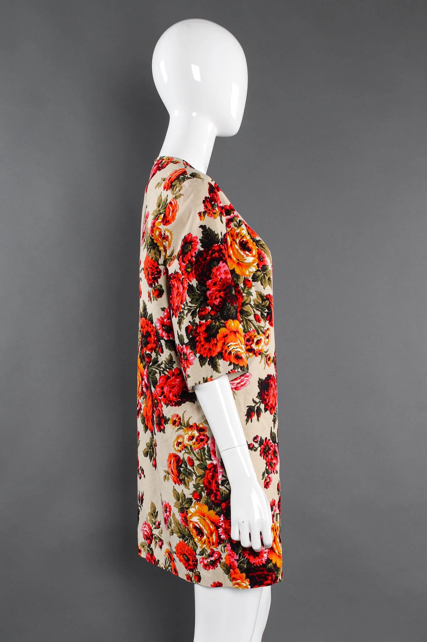 Floral Arrangement Canvas Coat