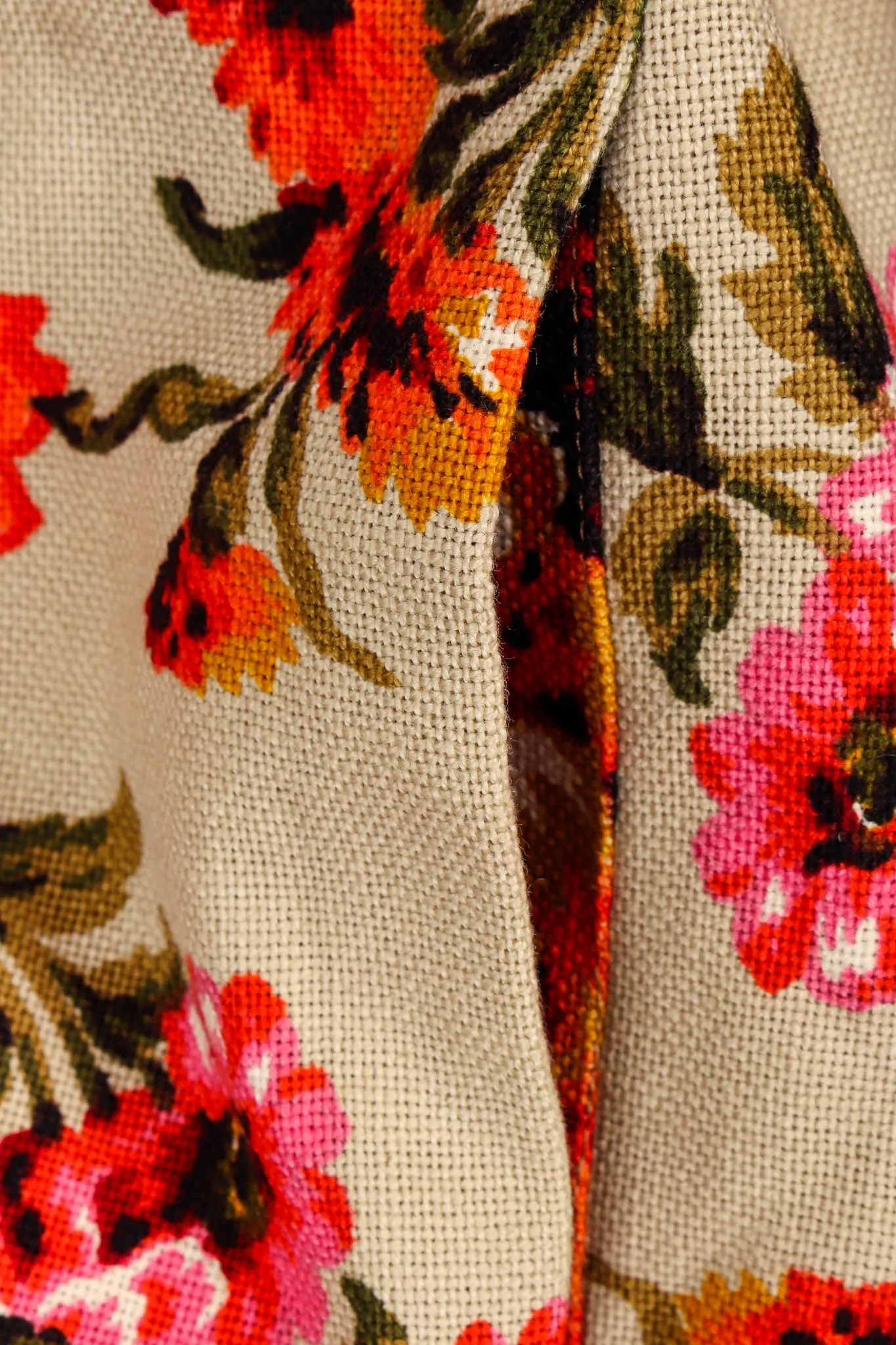 Floral Arrangement Canvas Coat