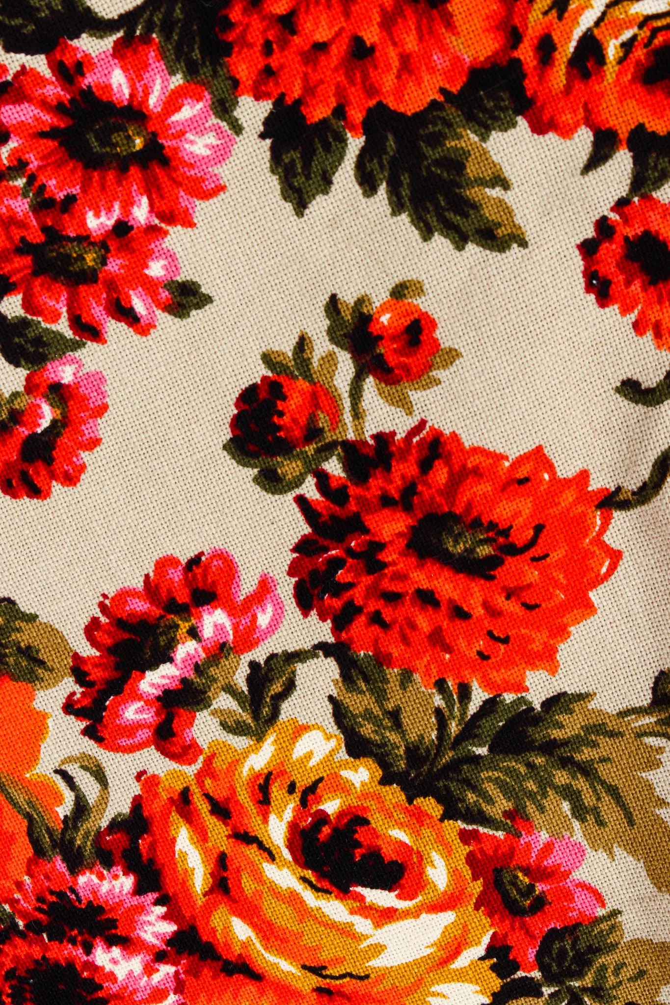 Floral Arrangement Canvas Coat