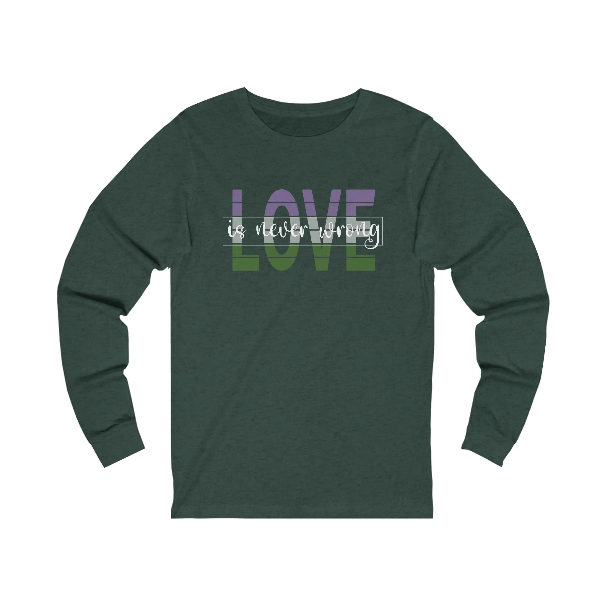Genderqueer Love is Never Wrong Long Sleeve Tee