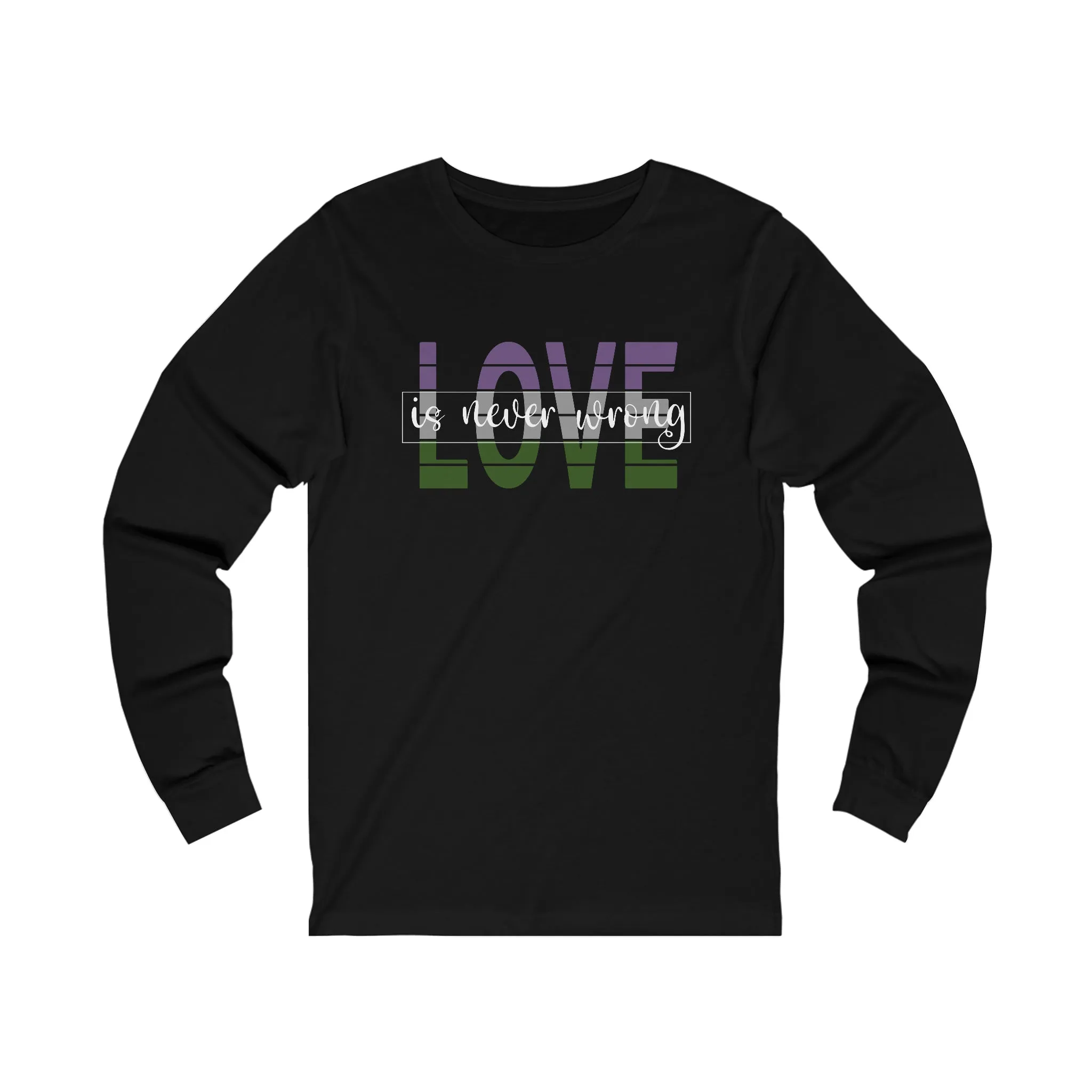 Genderqueer Love is Never Wrong Long Sleeve Tee