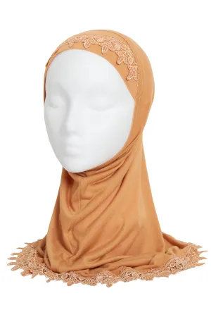 Girls Fawn Lace Hijab