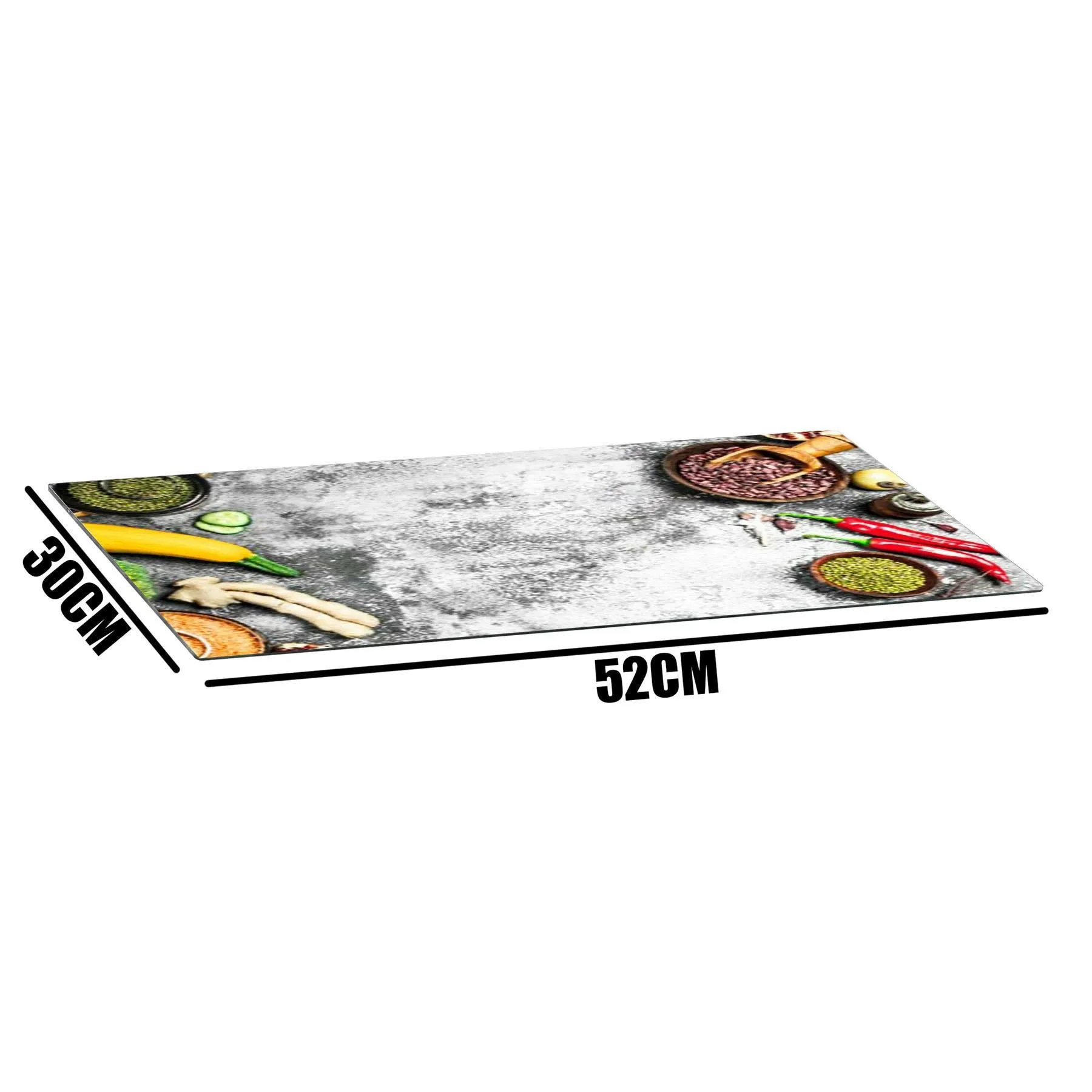 Glass Cutting Boards with Veggies Design