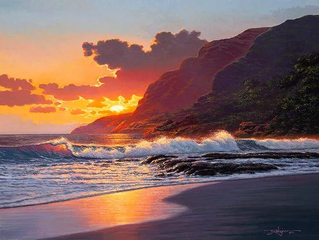 Golden Afternoon by Rodel Gonzalez (wrapped canvas collectible)