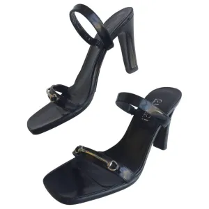 Gucci Black Open Toe Sandals