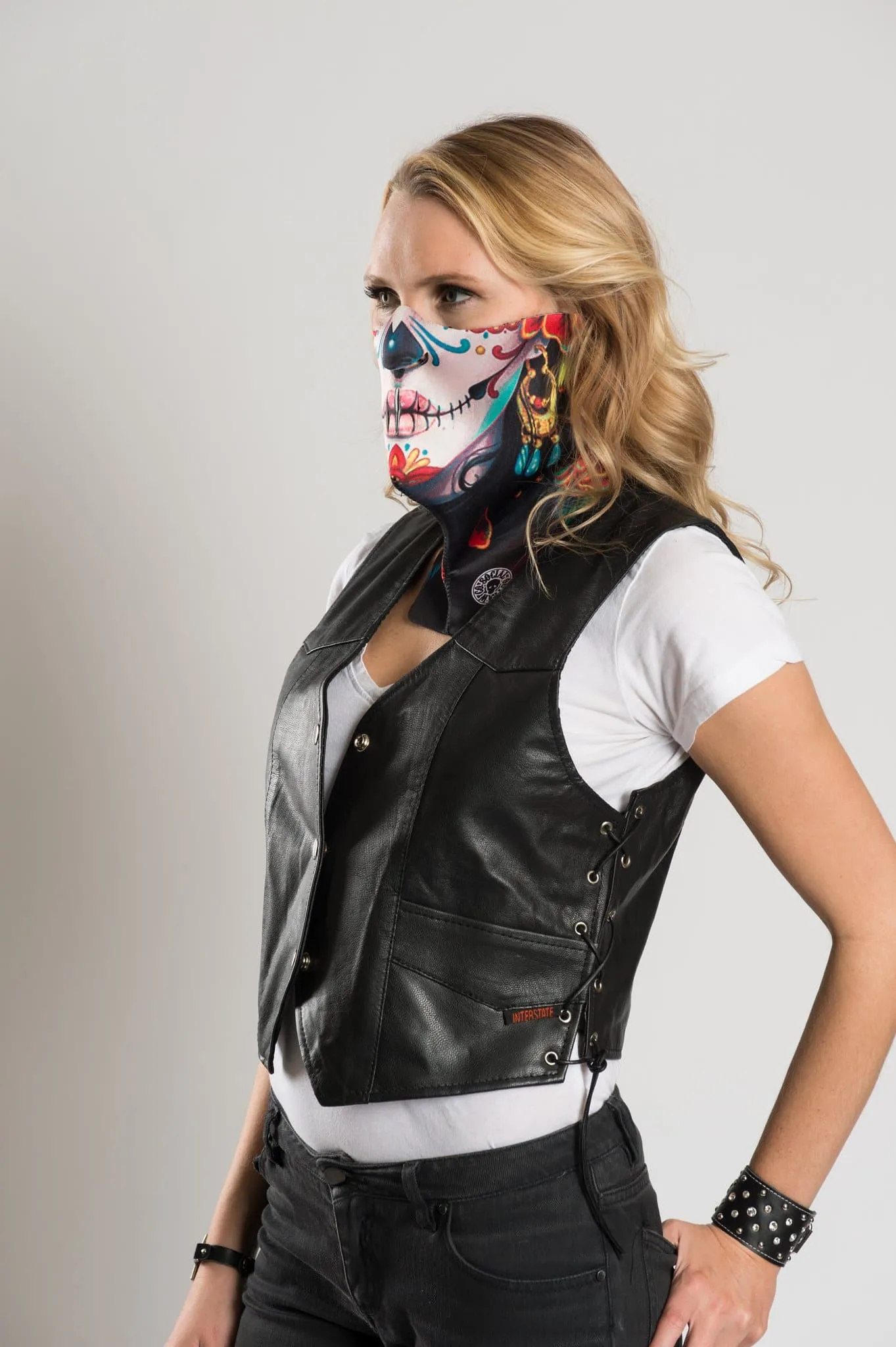 Hair Glove® Day of the Dead Frida Half Facemask, 53105