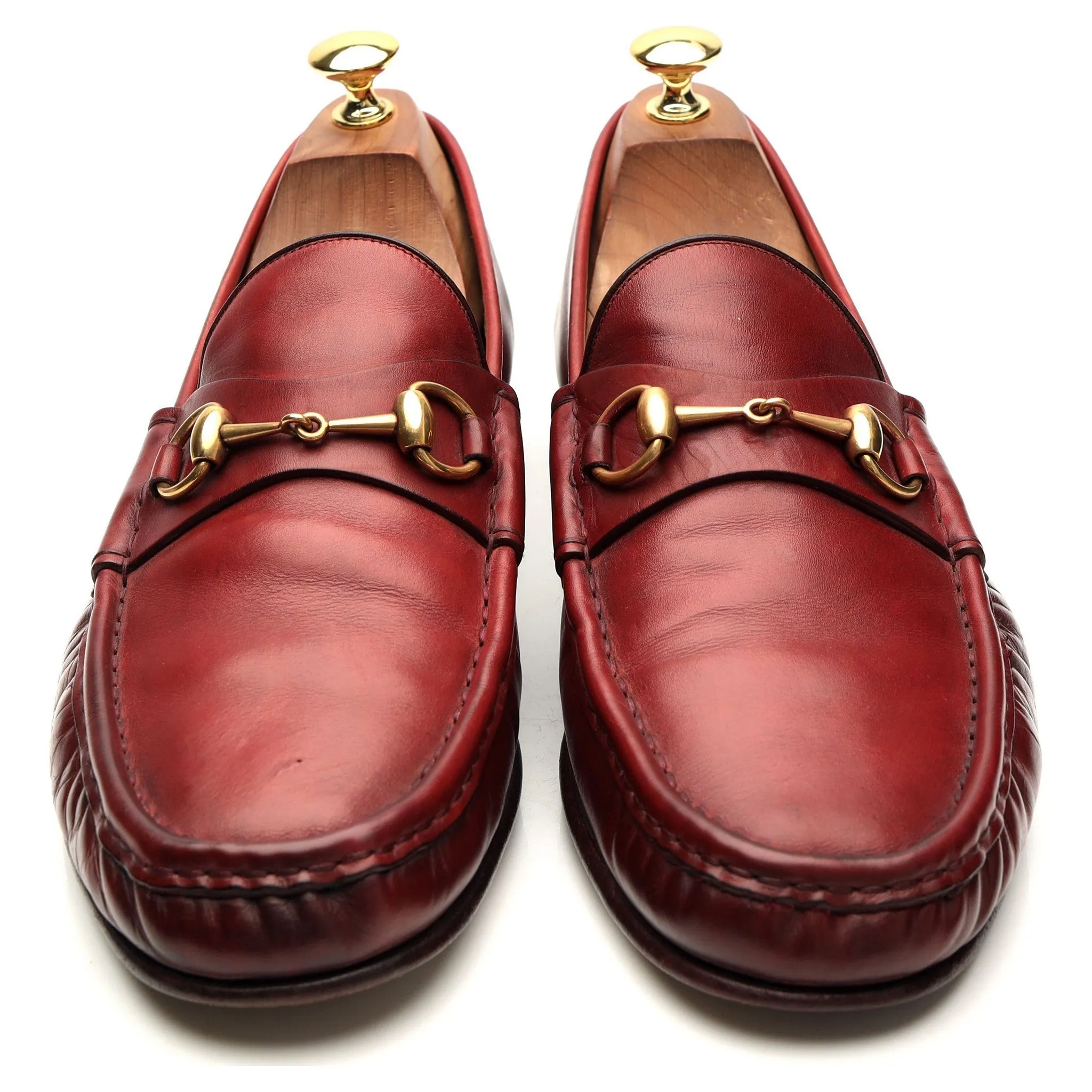 'Horsebit 1953' Burgundy Leather Loafers UK 10