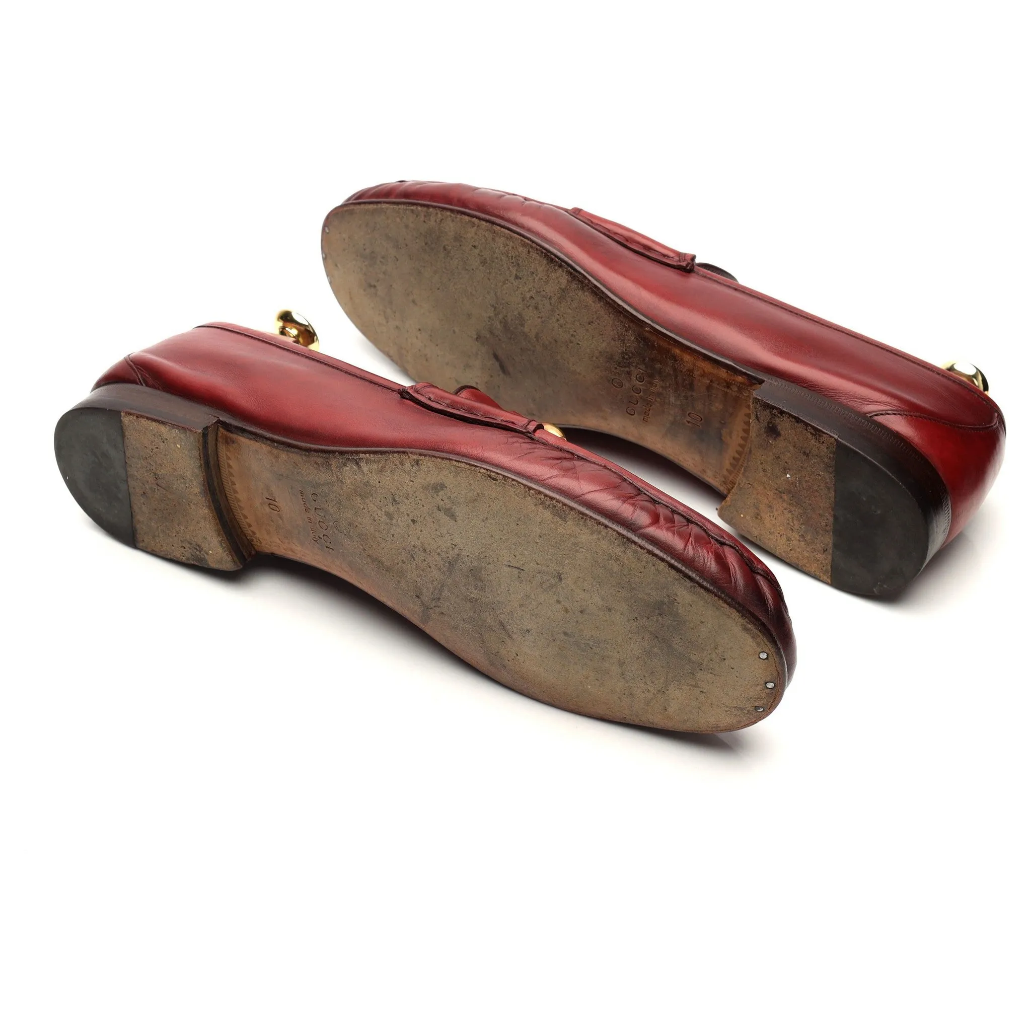 'Horsebit 1953' Burgundy Leather Loafers UK 10