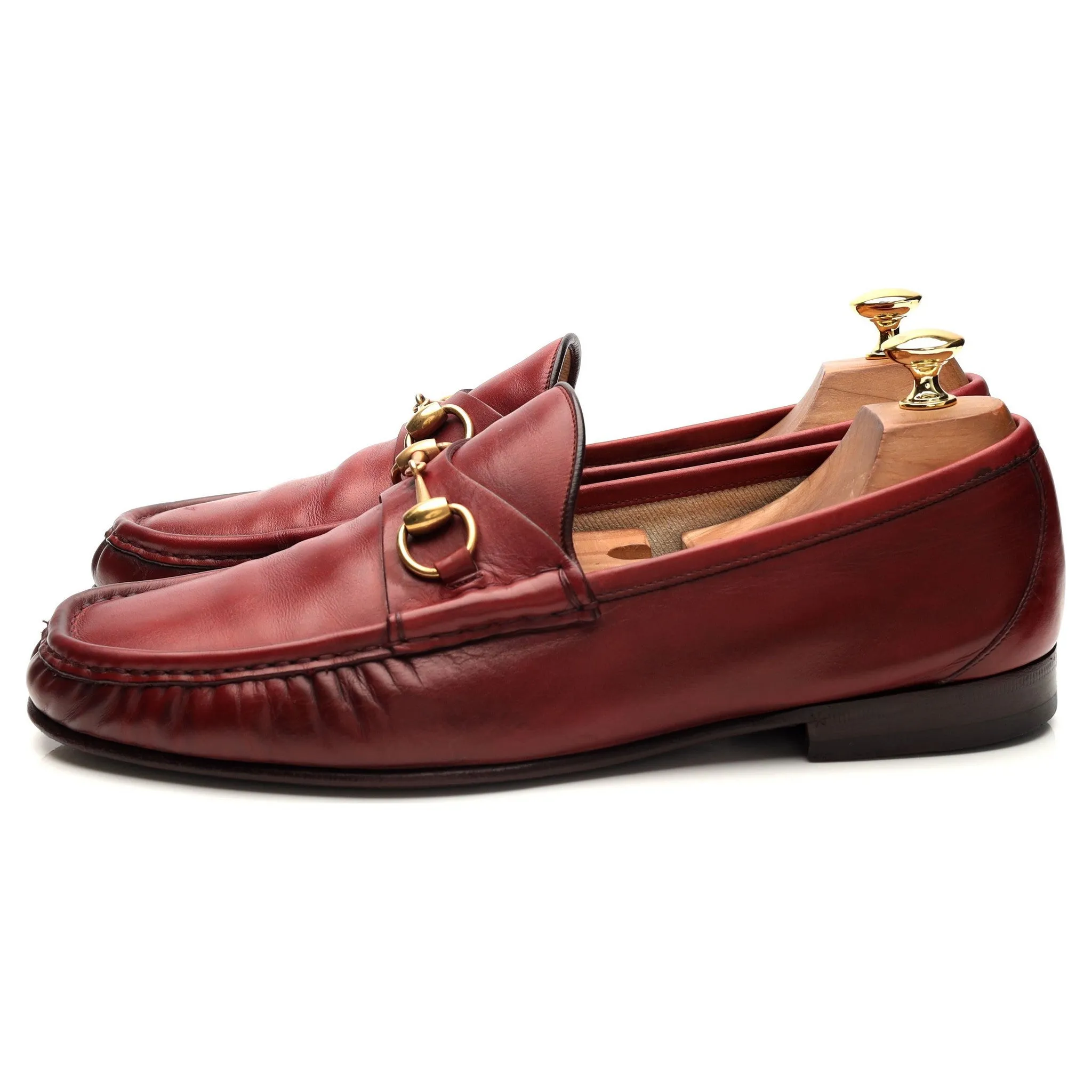'Horsebit 1953' Burgundy Leather Loafers UK 10