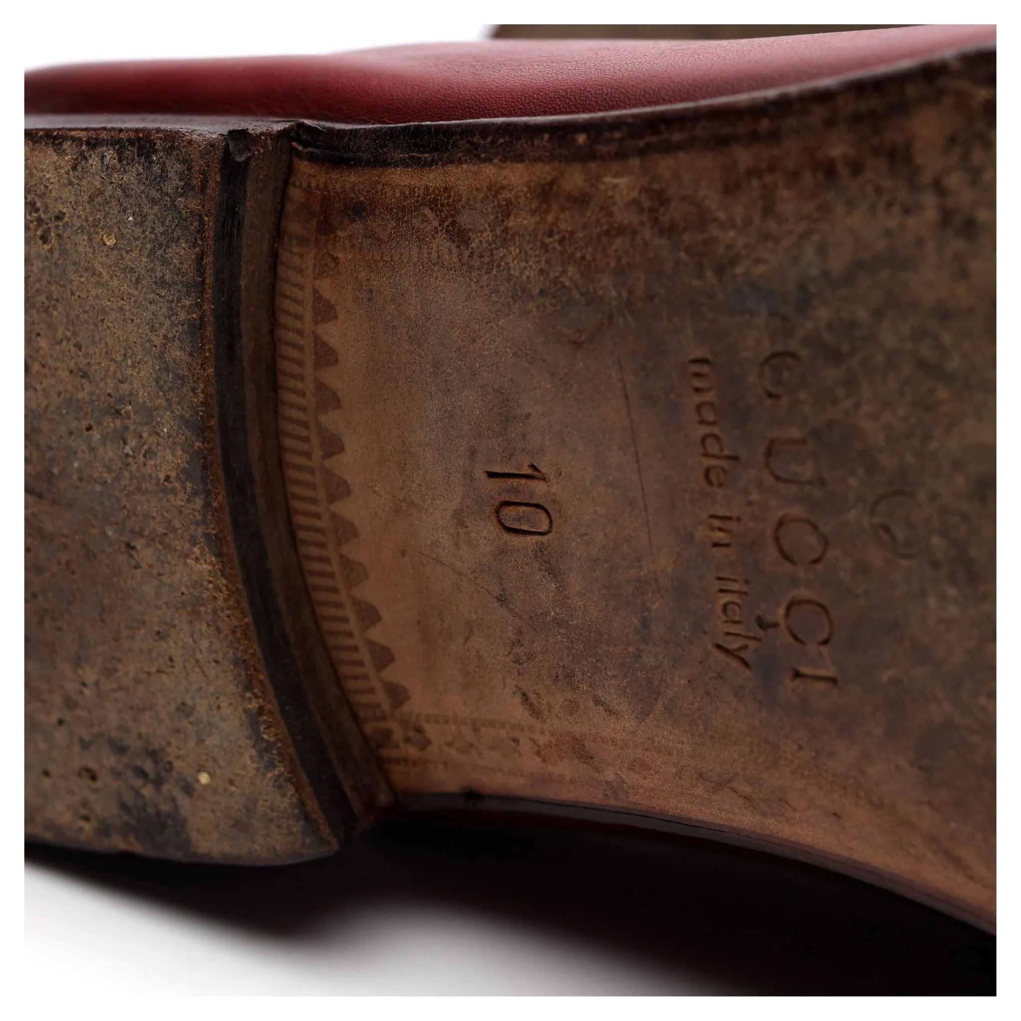 'Horsebit 1953' Burgundy Leather Loafers UK 10